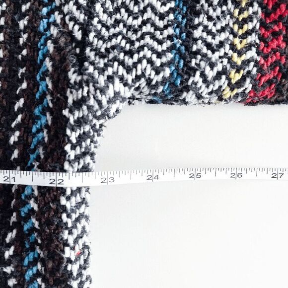 Baja Joe Men's Hooded Premium Woven Pullover Sweater Chevron Gray & Red Large - Picture 7 of 8